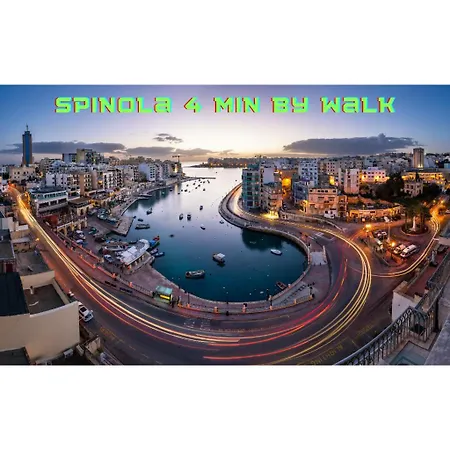 Paceville Sea View Penthouse With Jacuzzi! Appartamento San Giuliano