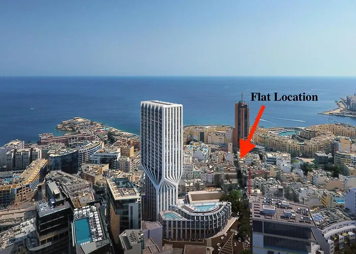 아파트 Paceville Sea View Penthouse With Jacuzzi! Saint Julian's